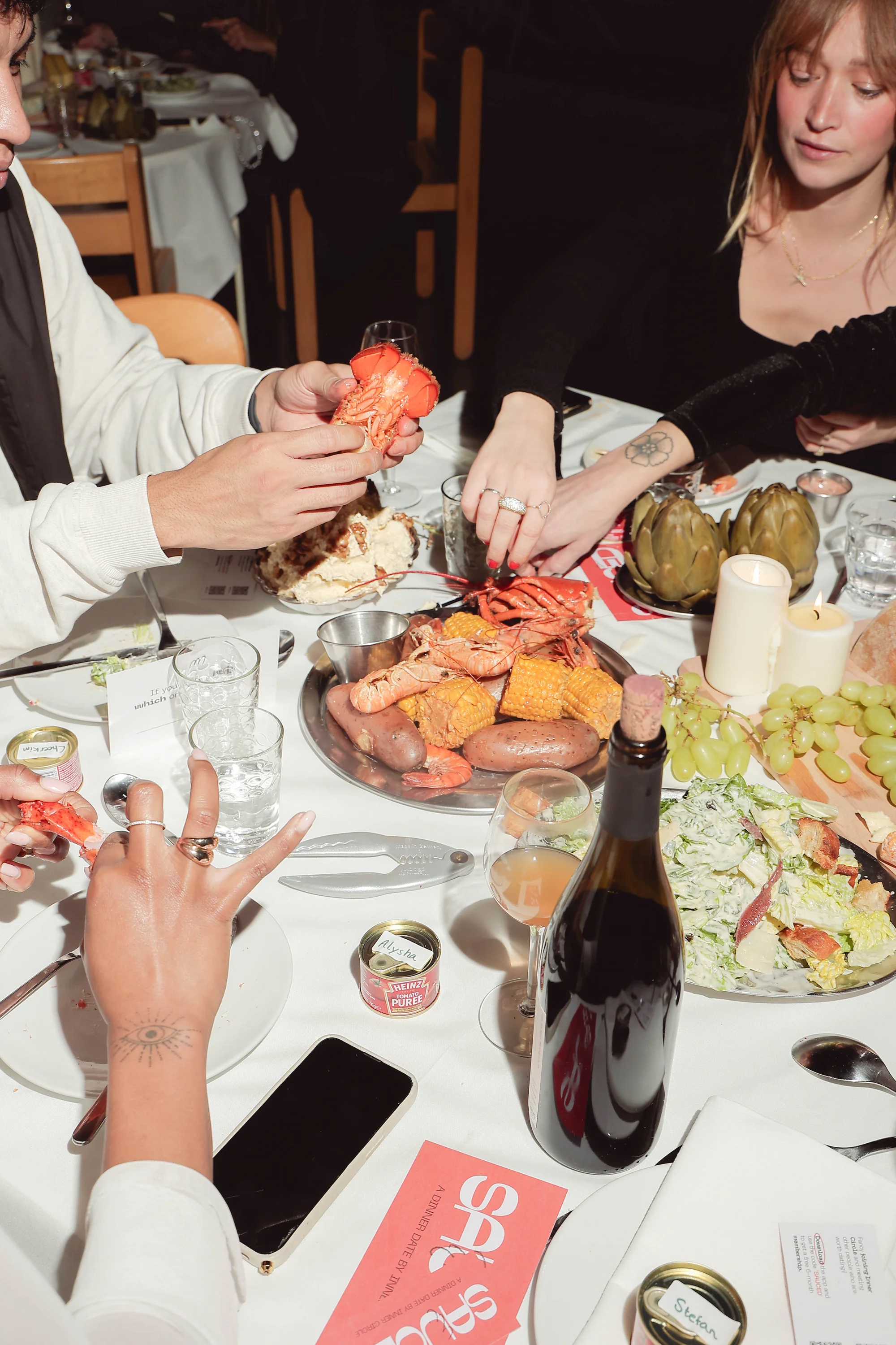 Messy dining experience at Inner Circle event